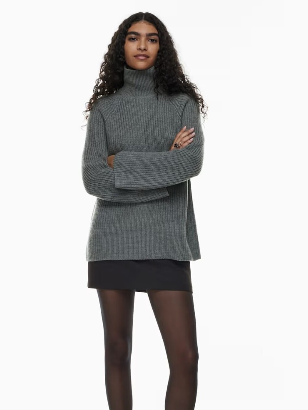 ARITZIA WILFRED - URSA TURTLENECK MERINO WOOL KNIT SWEATER
